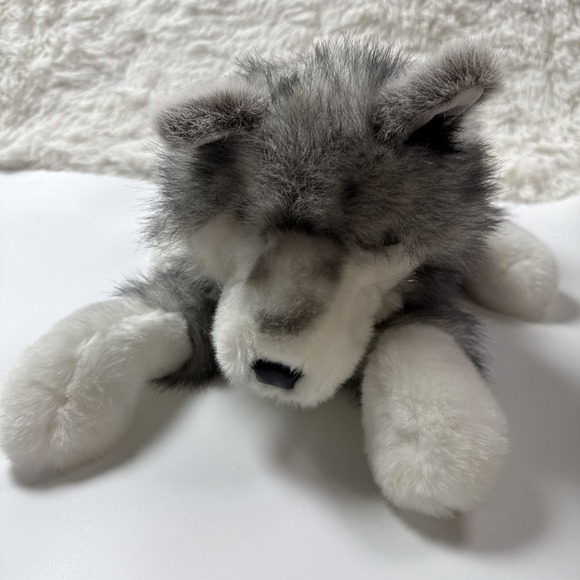Folkmanis Timber Wolf Hand Puppet Full Body Stuffed Animal Moveable Mouth - Picture 2 of 8